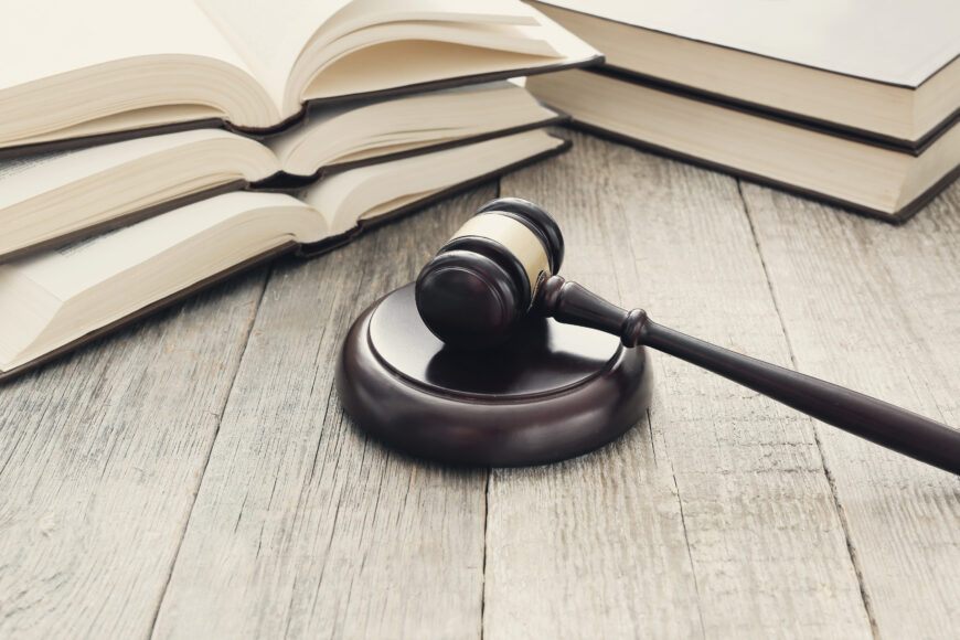 court hammer and books judgment and law concept Защита бизнеса в Казахстане