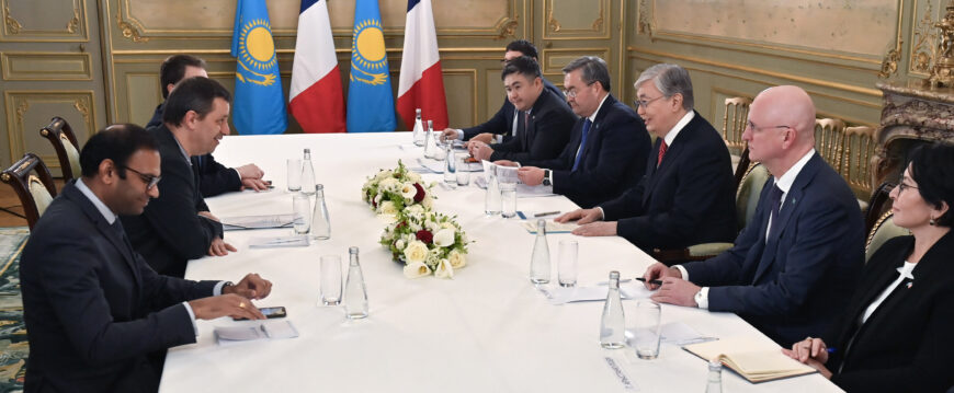 Касым-Жомарт Токаев провел серию встреч с руководителями крупных французских компаний